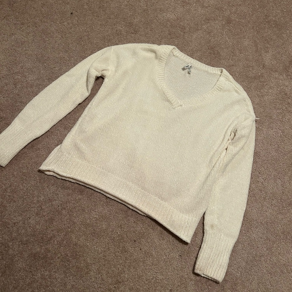 Mudd off white/cream chenille sweater